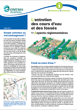 Les aspects règlementaires de l'entretien des cours d'eau et fossés